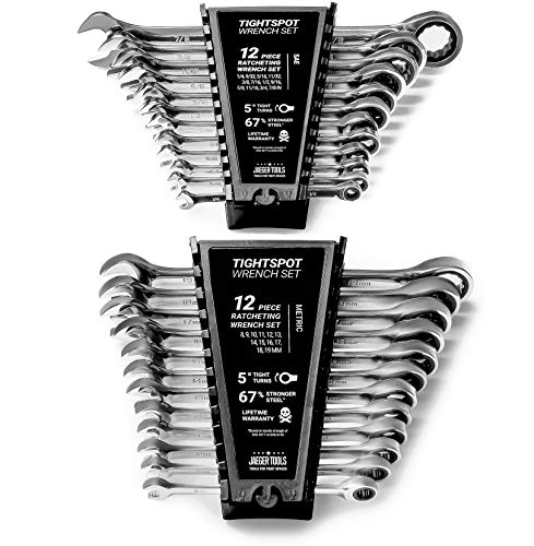Product Cover 24pc IN/MM TIGHTSPOT Ratchet Wrench MASTER SET - Inch & Metric With Quick Access Wrench Organizer - Our standard in combination wrench sets from gear to tip