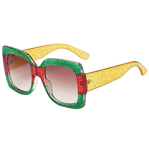 Product Cover DDLbiz NEW Oversized Square Luxury Sunglasses Gradient Lens Vintage Women Fashion (C)