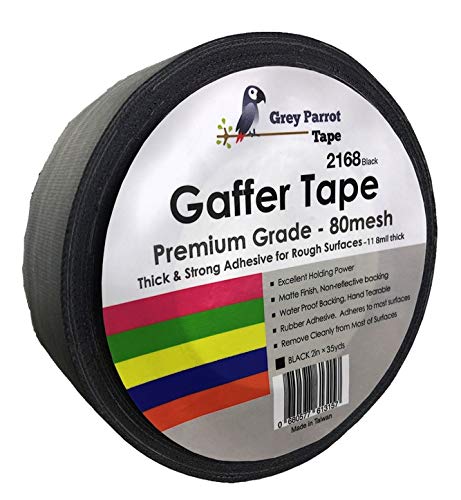 Product Cover GreyParrot Gaffer Tape White, Heavy Duty, Matt Cloth Fabric Tape, 11.8mil Thick, Leaving no Residual, (1 Pack, 2in x 35yds), Filming Backdrop, Water Proof