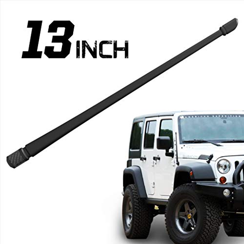Product Cover Rydonair Antenna Compatible with Jeep Wrangler JK JKU JL JLU Rubicon Sahara (2007-2020) | 13 inches Flexible Rubber Antenna Replacement | Designed for Optimized FM/AM Reception