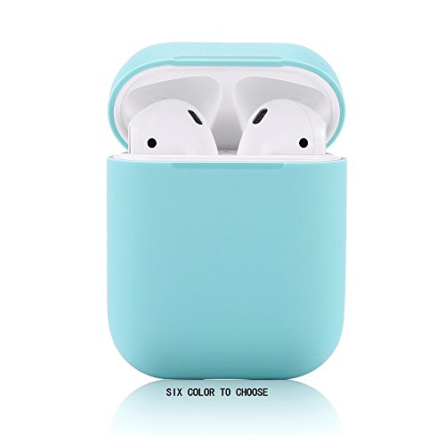 Product Cover AirPods Case/Airpods 2 Case,Teyomi Protective Silicone Cover Skin with Sport Strap for Apple Airpods Charging Case[Front LED Not Visible] (Light Blue)
