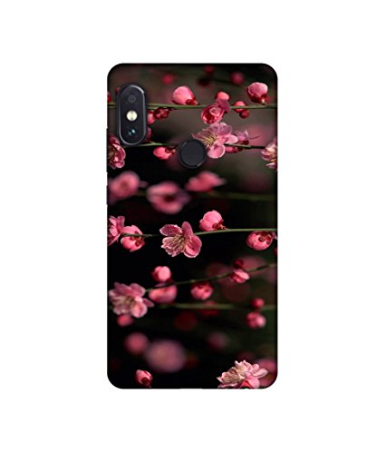 Product Cover Casotec Pink Flowers Design 3D Printed Hard Back Case Cover for Xiaomi Redmi Note 5 Pro