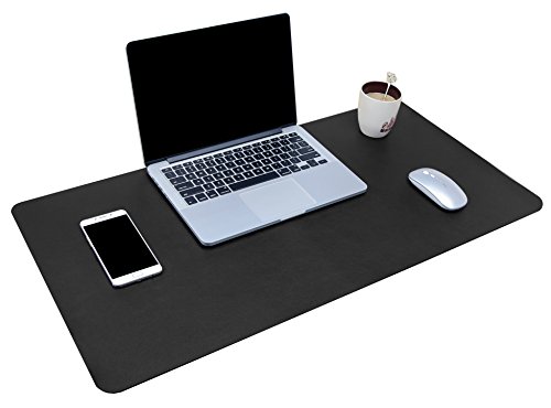 Product Cover Dual-Sided Multifunctional Desk Pad, Waterproof Desk Blotter Protector, Leather Large Desk Wrting Mat Mouse Pad (31.5