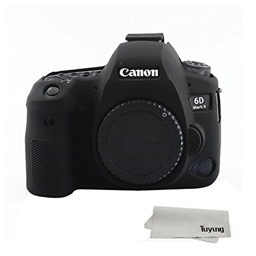 Product Cover TUYUNG Silicone Camera Case Bag Protective Cover Skin for Canon EOS 6D Mark II Digital Camera - Black