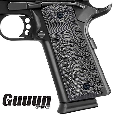 Product Cover Guuun 1911 Grips G10 Full Size Government Commander Custom Grip Ambi Safety Cut OPS Eagle Wing Texture