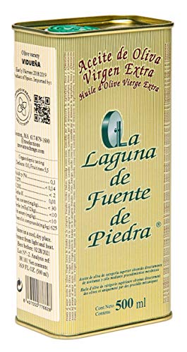 Product Cover La Laguna de Fuente de Piedra | Extra Virgin Olive Oil | 2018/19 | 16.9 fl oz | Single Origin | Family Estate Production | Small Batch | Unblended | Early Harvest | 100% Viduena Olive | Spanish
