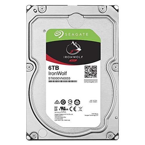 Product Cover Seagate IronWolf 6TB NAS Internal Hard Drive HDD - 3.5 Inch SATA 6Gb/s 7200 RPM 256MB Cache for RAID Network Attached Storage (ST6000VN0033)