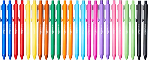 Product Cover AmazonBasics Retractable Ballpoint Pen - Assorted Colors - 24-Pack