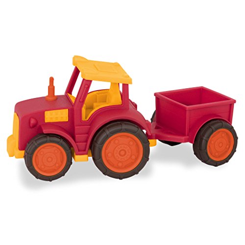 Product Cover Wonder Wheels by Battat - Tractor & Trailer - Toy Tractor & Trailer Combo for Toddlers Age 1 & Up (2 Pc)  - 100% Recyclable