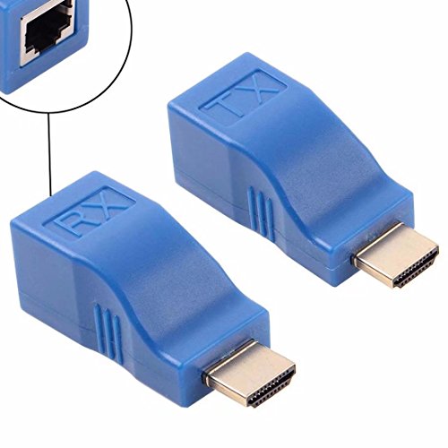 Product Cover Jahyshow HDMI Extender, 30M HDMI Network Extender Transmitter and Receiver Adapter V1.4 RJ45 CAT5E CAT6 Ethernet LAN 1080P Converter Adapter for HDTV HD TV DVD