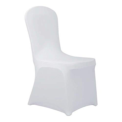 Product Cover HAORUI Spandex Chair Covers for Dining Room Banquet Wedding Party (4 pcs, White)
