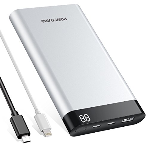 Product Cover POWERADD Virgo II 10000mAh Power Bank 3.1A Output Portable Charger for iPhone, Samsung Galaxy, Nexus and More - Silver