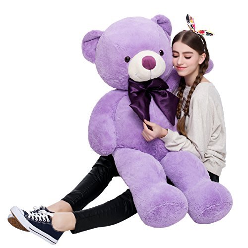 Product Cover Misscindy Giant Teddy Bear Plush Stuffed Animals for Girlfriend or Kids 47 inch, (Purple)