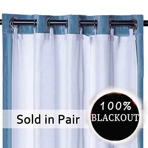 Product Cover Rose Home Fashion Thermal Insulated Blackout Curtain Liner Panel-Ring Included- Curtain Liner 100% Darkening,Blackout Liner for 84 Inch Curtains:50