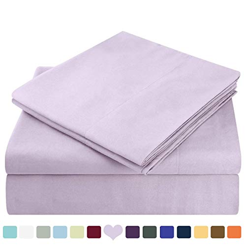 Product Cover HOMEIDEAS Bed Sheets Set Extra Soft Brushed Microfiber 1800 Bedding Sheets - Deep Pocket, Wrinkle & Fade Free - 4 Piece(Queen,Lavender)