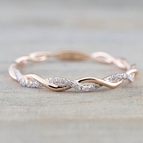Product Cover Barogirl Twist Ring Engagement Ring for Women Women's Rings for Lovers YR905(7)