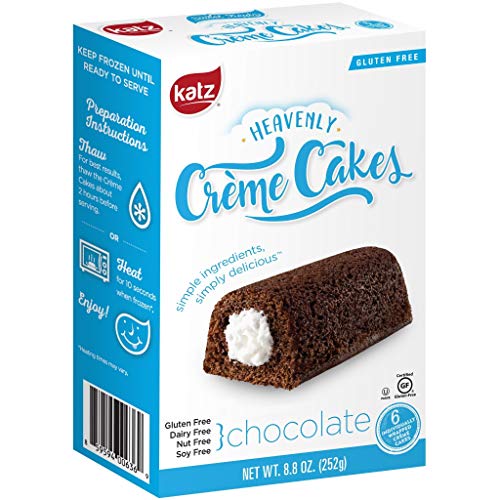 Product Cover Katz Gluten Free Chocolate Crème Cakes | Dairy Free, Nut Free, Soy Free, Gluten Free | Kosher (1 Pack of 6 Crème Cakes, 8.8 Ounce)