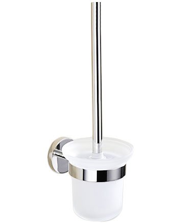 Product Cover Aquieen Wall Mounted Toilet Brush Holder with Frosted Glass & Stand