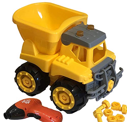 Product Cover Take Apart Dump Truck Stem Toy - Construction Toy Kit for Boys and Girls Aged 3 4 5 6 - Take Apart Car - Construction Trucks Toys for 3 4 5 Year Olds - Boy Toys - Girl Toys - Toddler Boy Toys