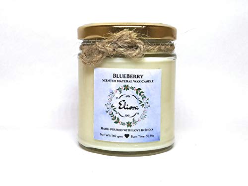 Product Cover Eliora Blueberry Scented Candle (Colour Ivory) Made with Blended Natural Wax and fine Fragrance Oils