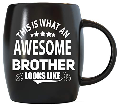 Product Cover Father's Day Gift for Brothers What An Awesome Brother Looks Like World's Best Bro Ever Graduation Birthday Christmas Gift from Sister Novelty Gag Gifts Idea for Sibling Ceramic Coffee Mug Tea Cup