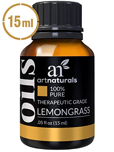 Product Cover ArtNaturals 100% Pure Lemongrass Essential Oil - (.5 Fl Oz / 15ml) - Undiluted Therapeutic Grade - Soothe Cleanse and Purify