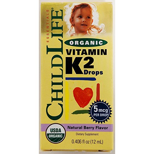 Product Cover Child Life New! Organic Vitamin K2 Liquid Natural Berry Glass Bottle, 0.95 Pound