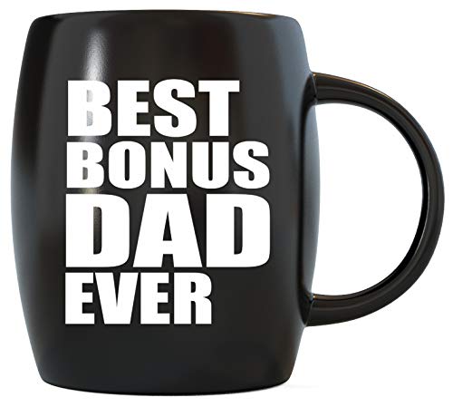 Product Cover Best Bonus Dad Ever Step-Dad Gifts World's Greatest Stepfather Novelty Gag Gift Funny Stepdad Gag Gifts For Christmas Birthday or Father's Day Ceramic Coffee Mug Tea Cup for Worlds Okayest Step Daddy