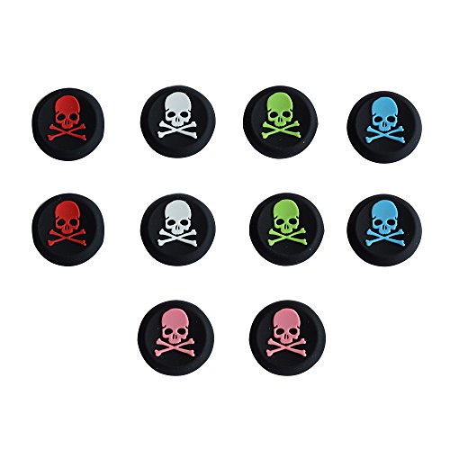 Product Cover BFU 5 Pair Silicone Skull Analog Controller Joystick Thumb Stick Grip Cap Covers for PS2, PS3, PS4, Xbox 360, Xbox One Analog Stick Caps Replacement