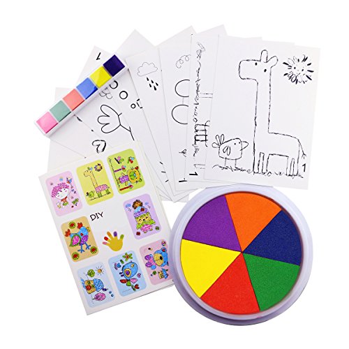 Product Cover Newbested Washable Large Ink pads with Fingerprints drawing book For kids