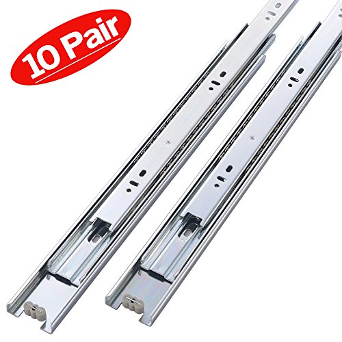 Product Cover Friho 10 Pair of 18 Inch Hardware Ball Bearing Side Mount Drawer Slides, Full Extension, Available in 10'',12'',14'',16'',18'',20'' Lengths