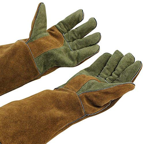 Product Cover Mig/Stick Welding Gloves,Pure Leather Heat & Fire Resistant Forge Gloves Oven Mitts,Working Protect Gloves with 16