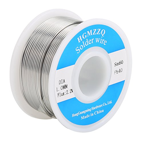 Product Cover HGMZZQ 60/40 Tin Lead Solder Wire with Rosin for Electrical Soldering 0.039 inch(1.0mm-0.22lbs)