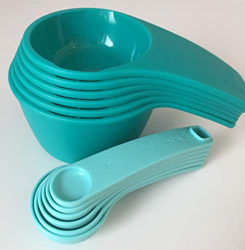 Product Cover Tupperware Measuring Cup & Spoon Set Newest Design Teal