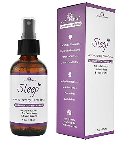 Product Cover Sleep Spray Pillow Mist With Lavender (4oz) - All Natural Sleep Aid - Relaxing Blend Of Essential Oils Calm Body & Mind - Great Stress Relief For Kids & Adults