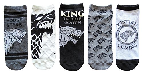 Product Cover Hyp Game of Thrones Stark Juniors/Womens 5 Pack Ankle Socks Size 4-10