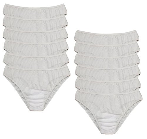 Product Cover Spongy Women's Spunlace Disposable Panty (White, XL) Pack of 12 Pieces