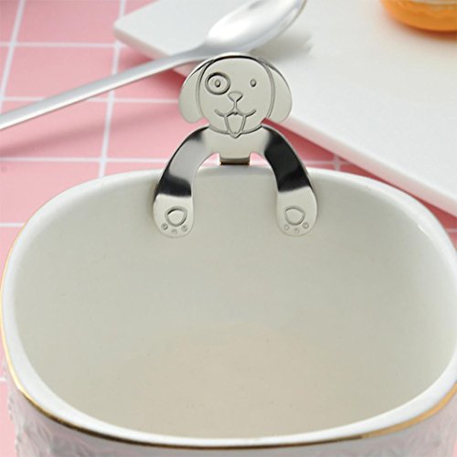 Product Cover Cute Dog Spoon Long Handle Spoons Flatware Coffee Drinking Tools Kitchen Gadget -KingWo (B)