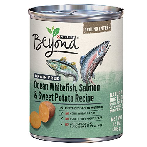 Product Cover Purina Beyond Grain Free Pate Wet Dog Food, Grain Free Ocean Whitefish, Salmon & Sweet Potato - (12) 13 oz. Cans