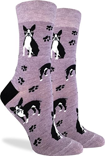 Product Cover Good Luck Sock Women's Boston Terrier Socks - Purple, Adult Shoe Size 5-9