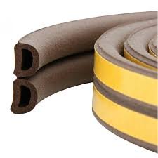Product Cover Stick&Seal D Shaped, Self-Adhesive EPDM Doors and Windows Seal Strip Soundproofing Collision Avoidance Rubber Weatherstrip 6 Meter (2 x 3 M = 6 Meter) (6 Meter, Brown)