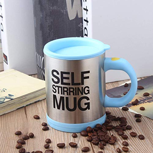 Product Cover Buyerzone Self Stirring Coffee Mug Self Mixing Cup For Travelling Home Office (Asorted Color)