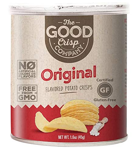 Product Cover The Good Crisp Company, Original Gluten Free Potato Chips (1.6oz, Pack of 12), Non-GMO, Allergen Friendly, Potato Chip Snack Pack