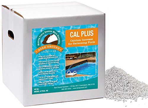 Product Cover Bare Ground Winter Bare Ground Solutions PCAL-40 CalPlus Calcium Increaser for Swimming Pools, 40 lbs