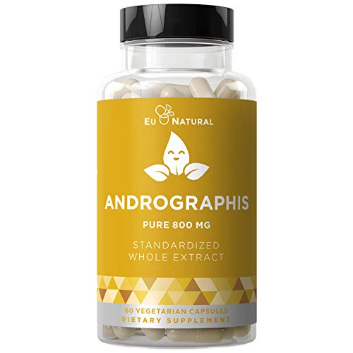 Product Cover ANDROGRAPHIS Pure 800 MG - Healthy Immunity Function, Physical Wellness, Potent Strength for Seasonal Protection - Full-Spectrum & Standardized - 60 Vegetarian Soft Capsules