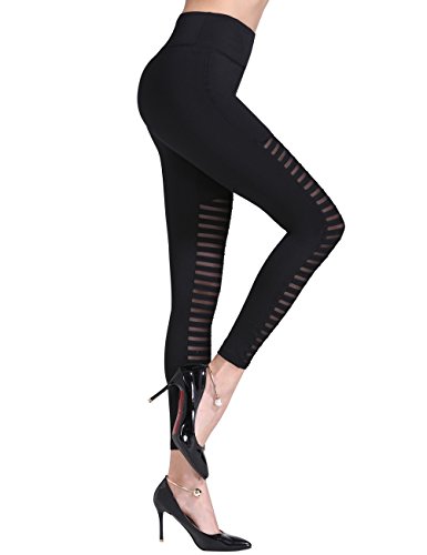 Product Cover Everbellus Black Workout Leggings for Women High Waist Yoga Pants Large