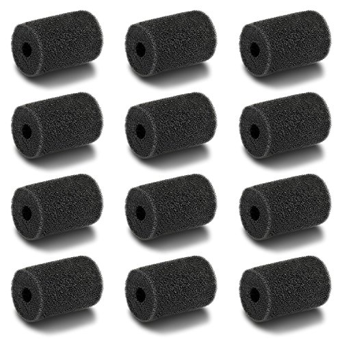 Product Cover Gibot 12 Pack Professional Sweep Hose Scrubber Tail Replacement Scrubbers Fits Polaris 180, 280, 360, 380, 480,3900 Sport Vac-Sweep Pool Cleaner Sweep Hose Scrubber 9-100-3105, Black