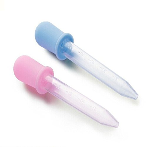 Product Cover BAYBEE Toddler Silicone Plastic Feeding Medicine Liquid Eye Ear Pipette Dropper, 5 ml (Blue) - Pack of 2