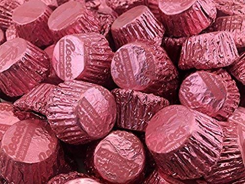 Product Cover Reese's Miniatures Peanut Butter Cups Milk Chocolate,In Pink Foils (2 Pounds)
