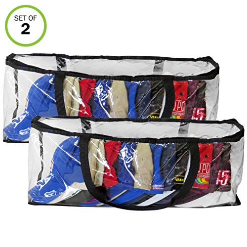 Product Cover Evelots Sport Hat/Cap Storage Bag-Baseball-Handles-No Dust/Moisture-15 Hat-Set/2